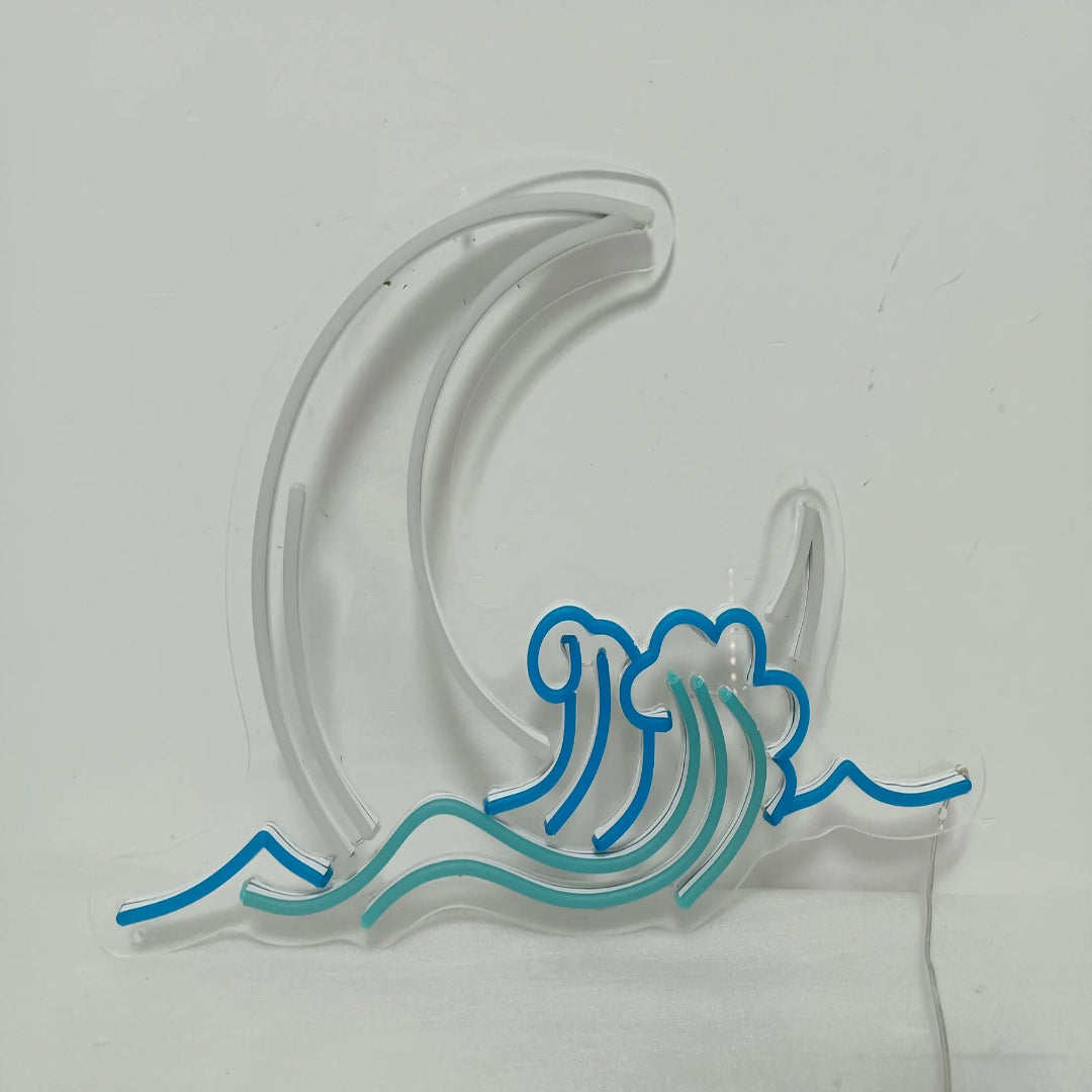 "Moonrise Wave" Neon Sign