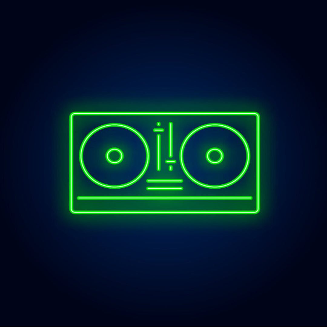 DJ Decks neon sign