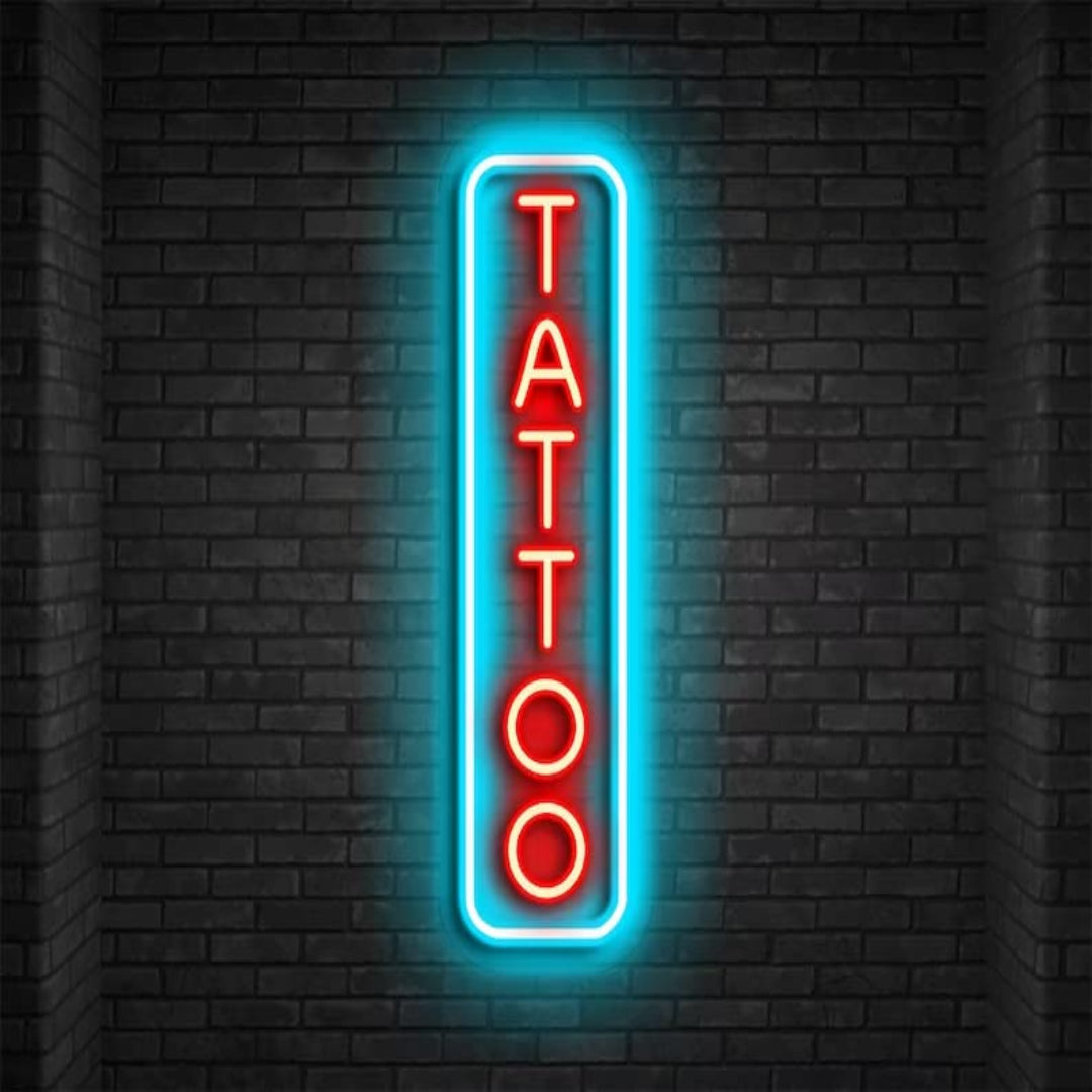 Vertical Tattoo Neon Sign Led Light