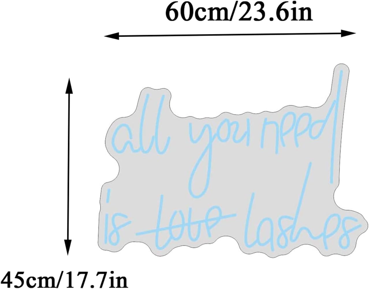 All You Need Is Love Lashes Neon Sign Beauty Led Light