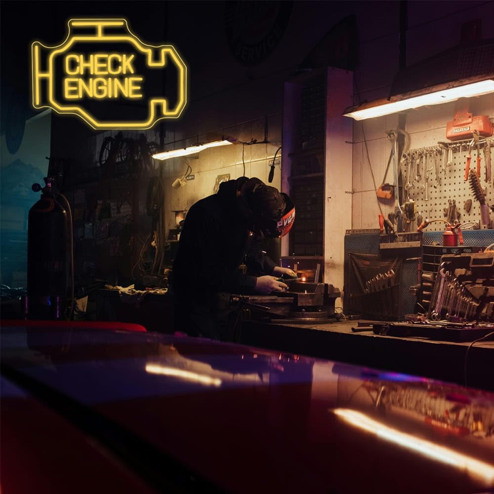 Check Engine Light Neon Sign