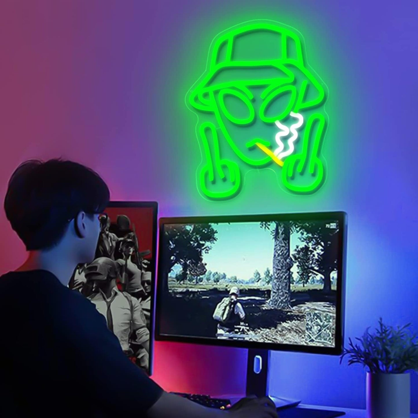 Alien Middle Finger LED Neon Sign