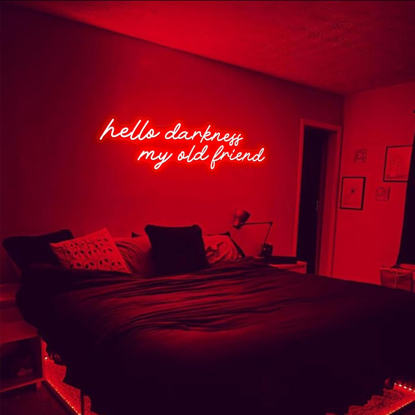 Hello Darkness neon sign