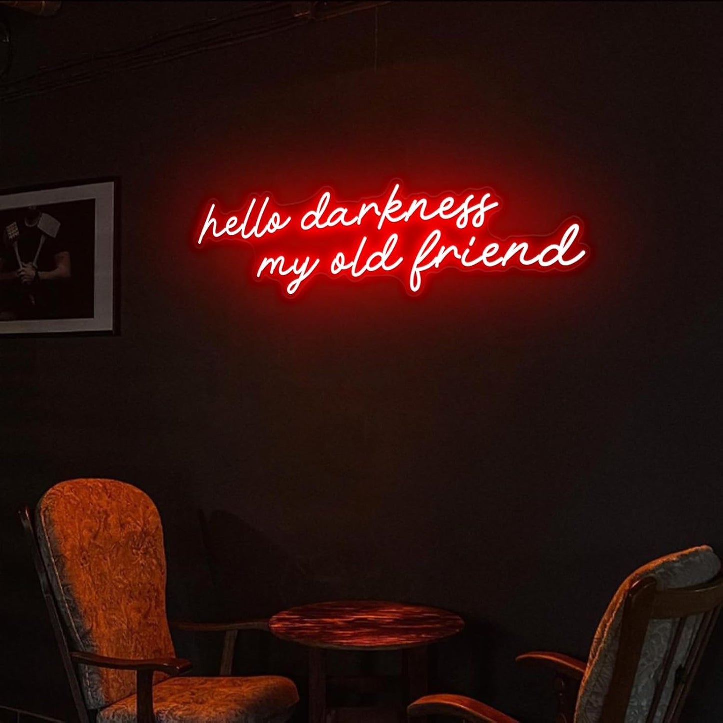 Hello Darkness neon sign