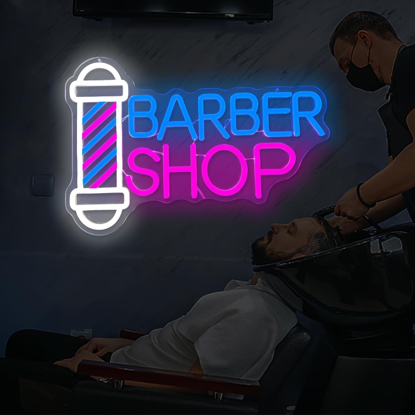 Man Barber Shop Neon Sign Led Light
