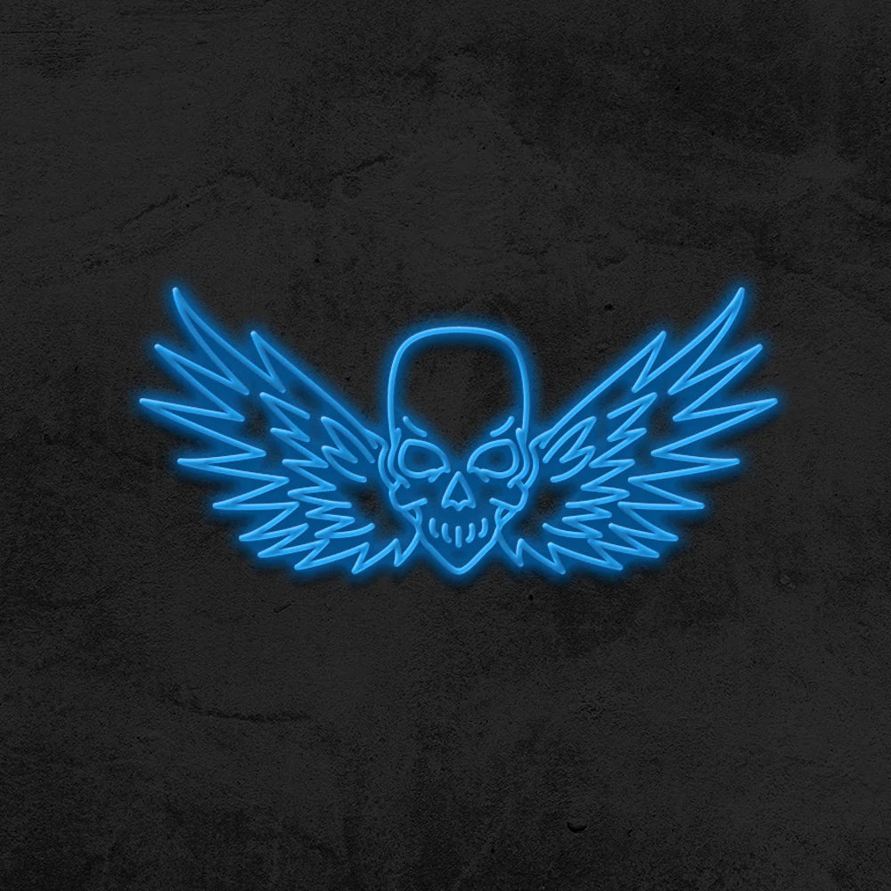Flying Skull - LED Neon Sign