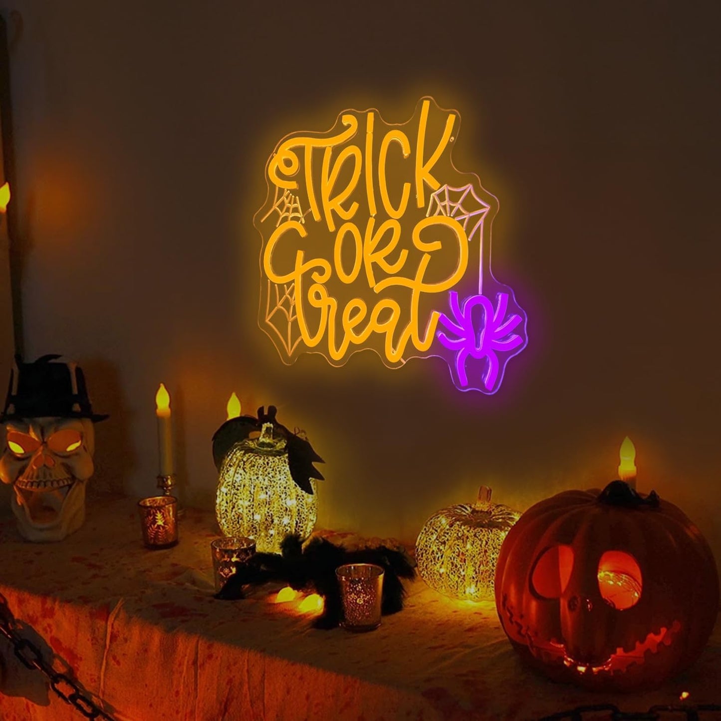 Trick or Treat Light Up Sign