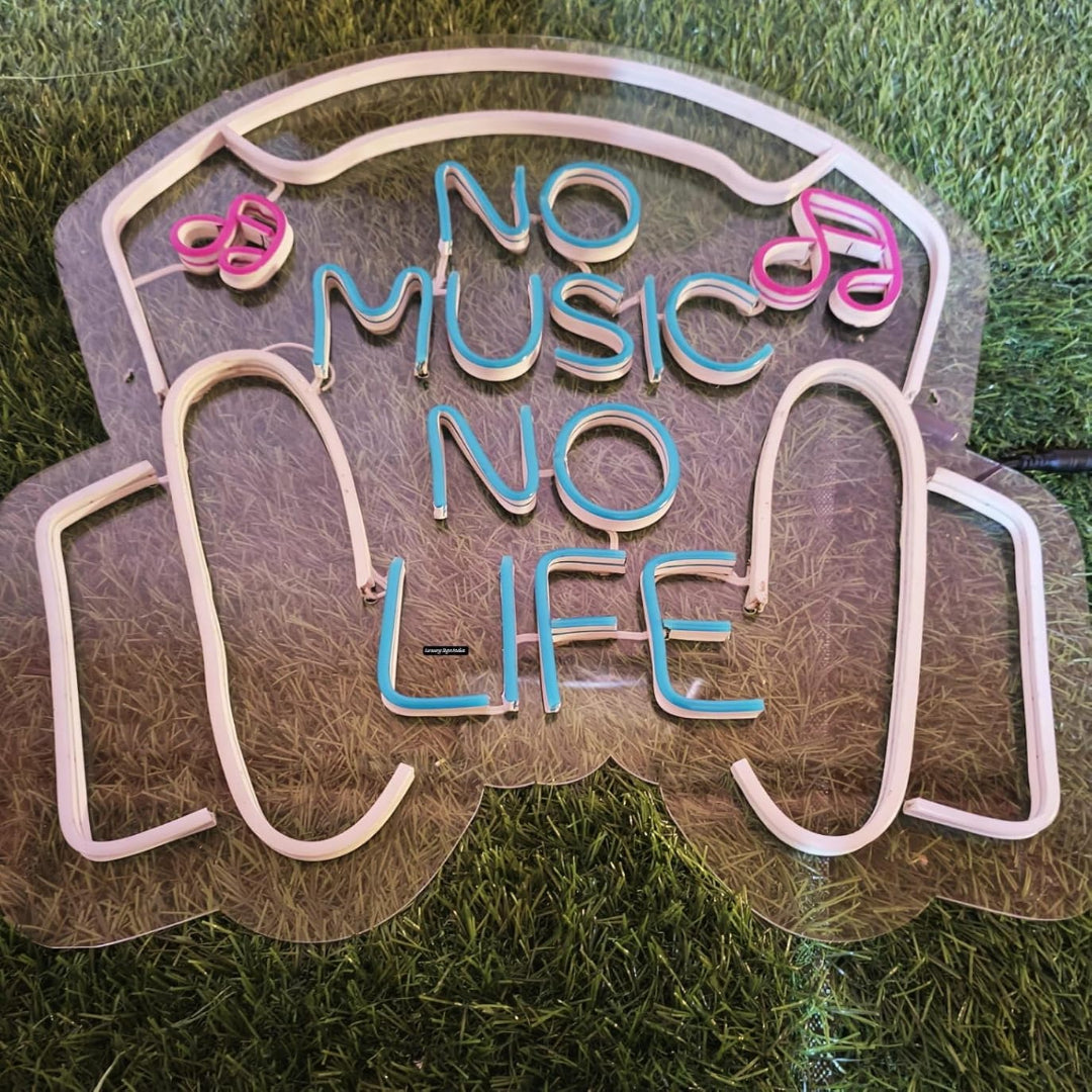 "No Music No Life" Neon Sign