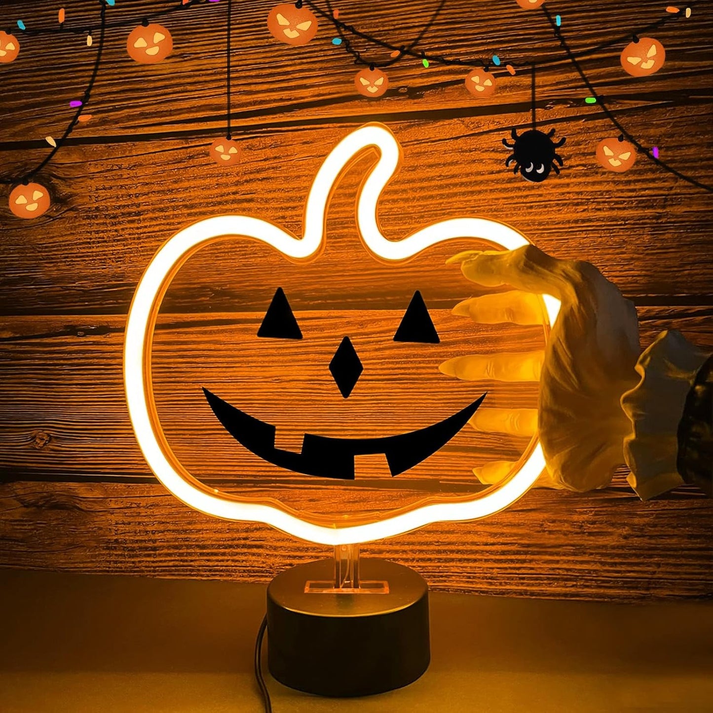 Simple Jack-O-Lantern Pumpkin LED Neon Sign