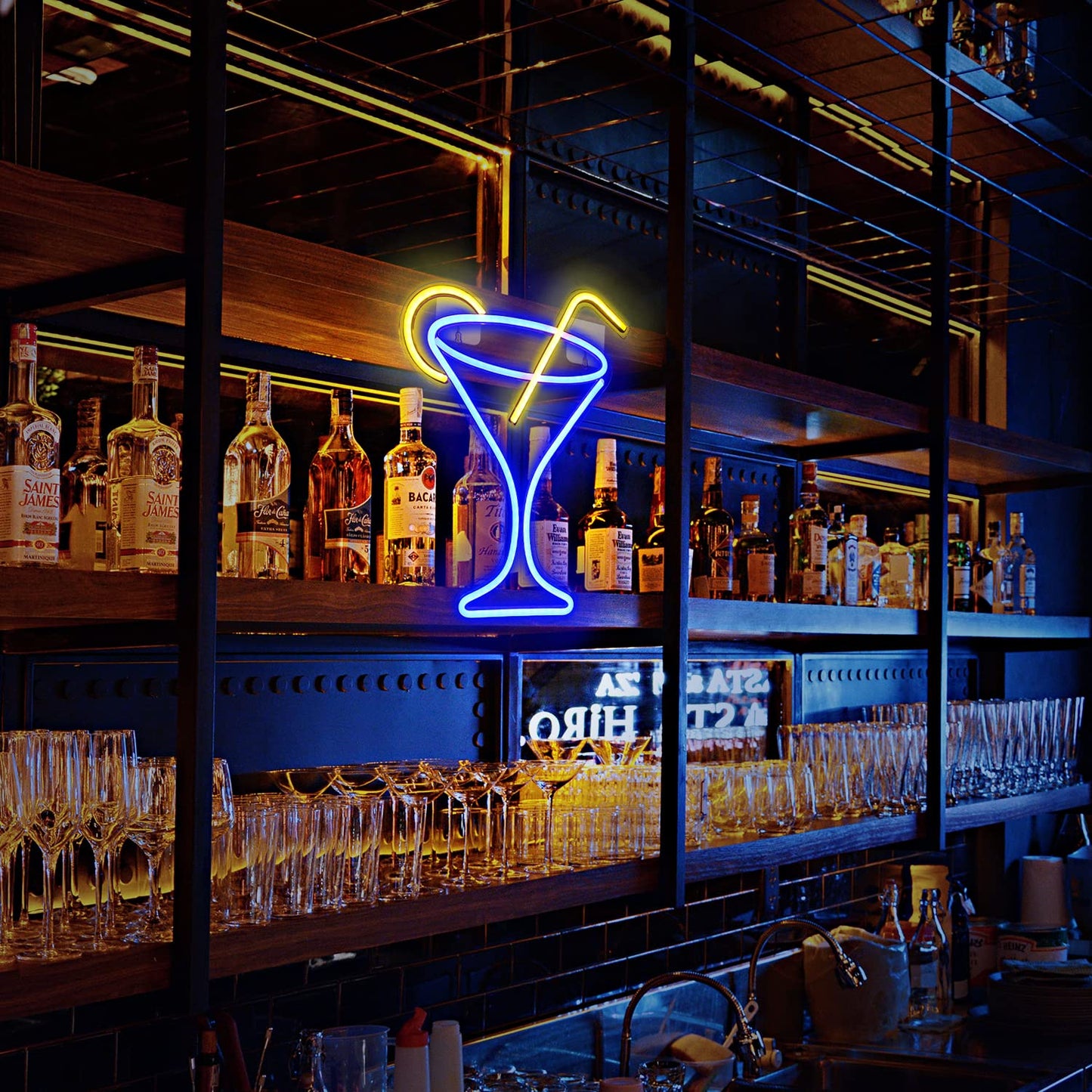 Martini Neon Sign Cocktail Bar Neon Light