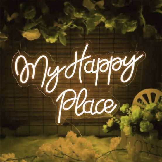 My Happy Place Neon Sign