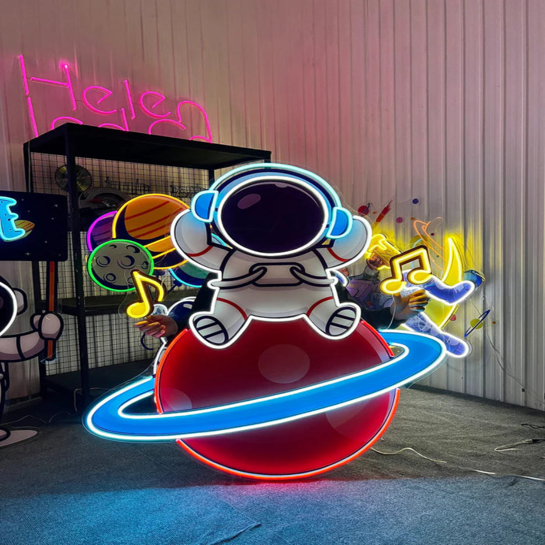 Music Astronaut Art work Led Neon Sign Light