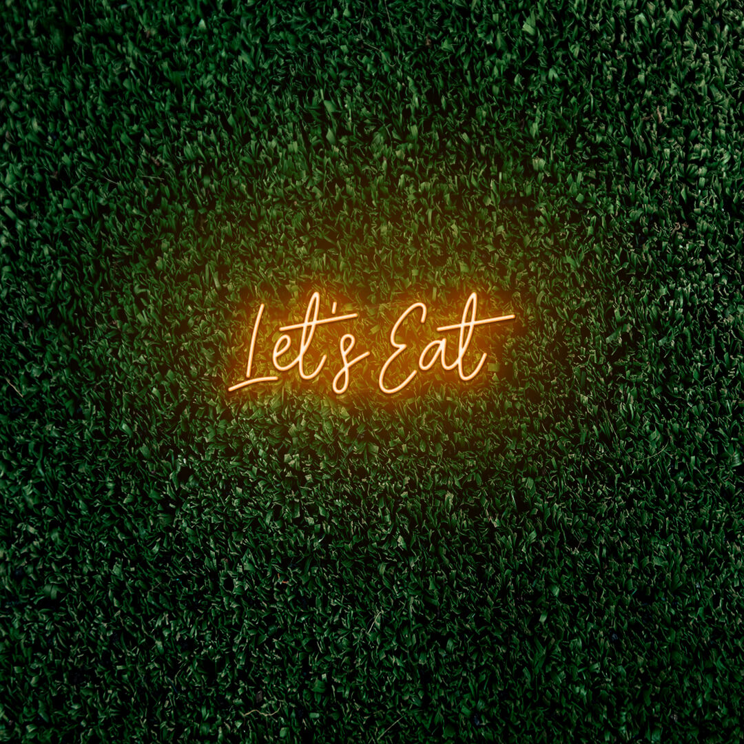 Let's Eat Neon Sign Led Light For Kitchen