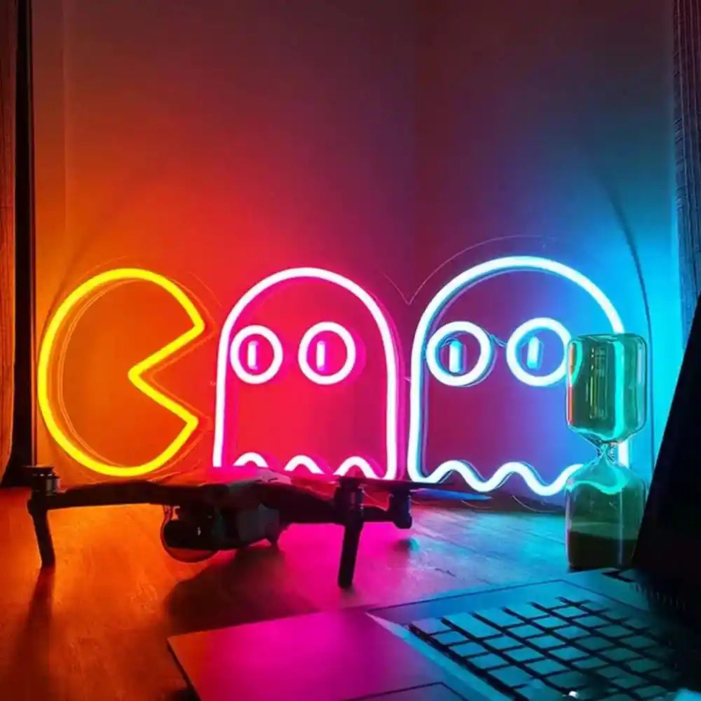 "Chasing Ghosts" Neon Sign