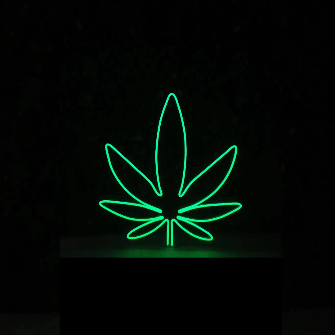 Cannabis Leaf (Green) Neon Sign