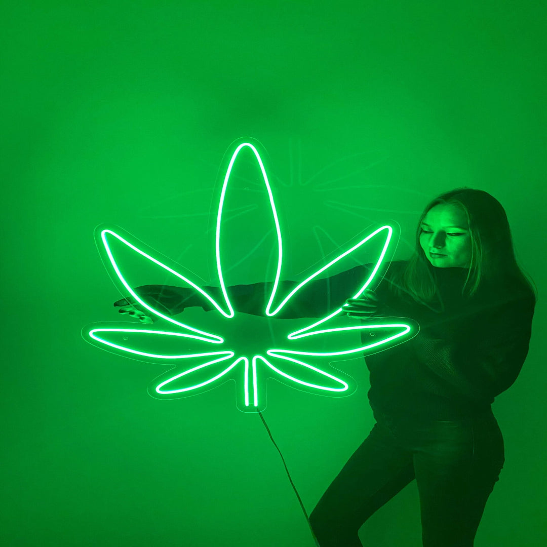 Cannabis Leaf (Green) Neon Sign