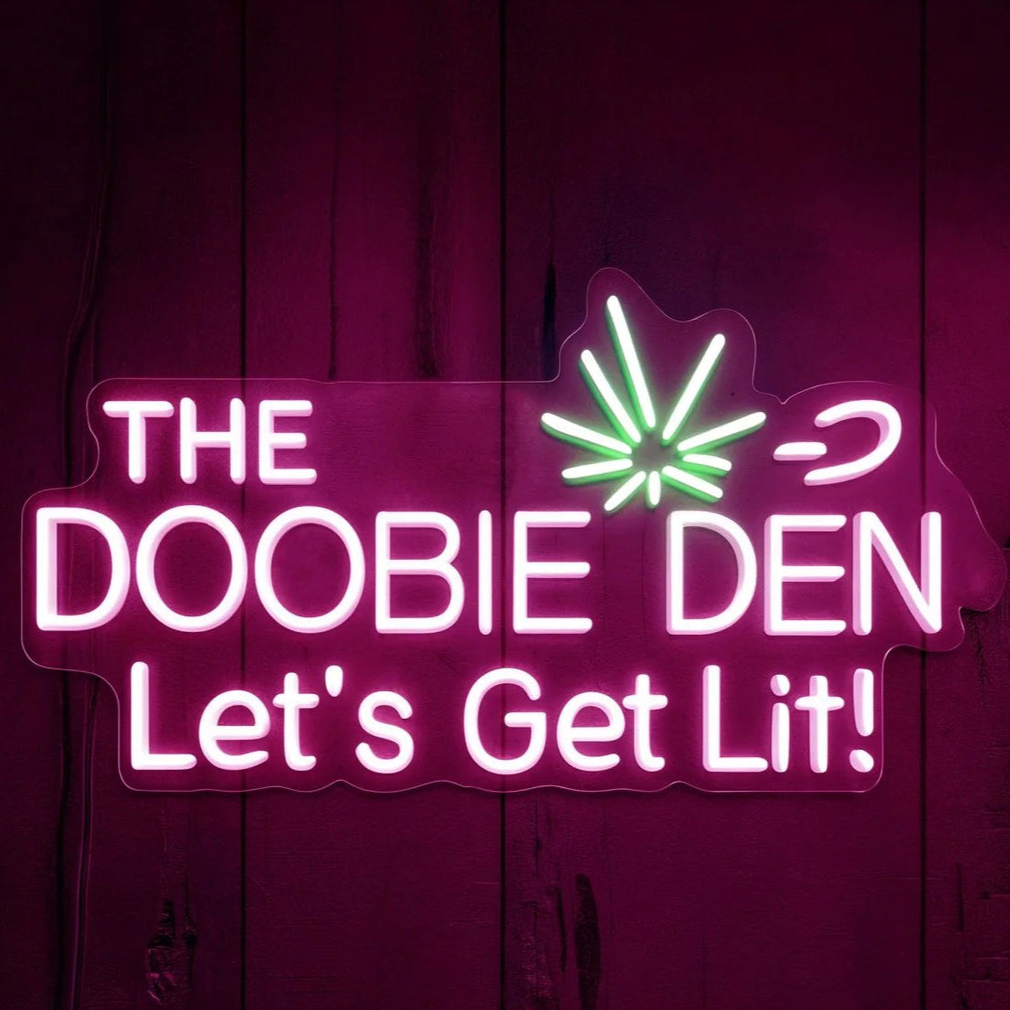 Doobie Den Sign | Perfect Stoner Gift & Funny 420 Decor Neon Light