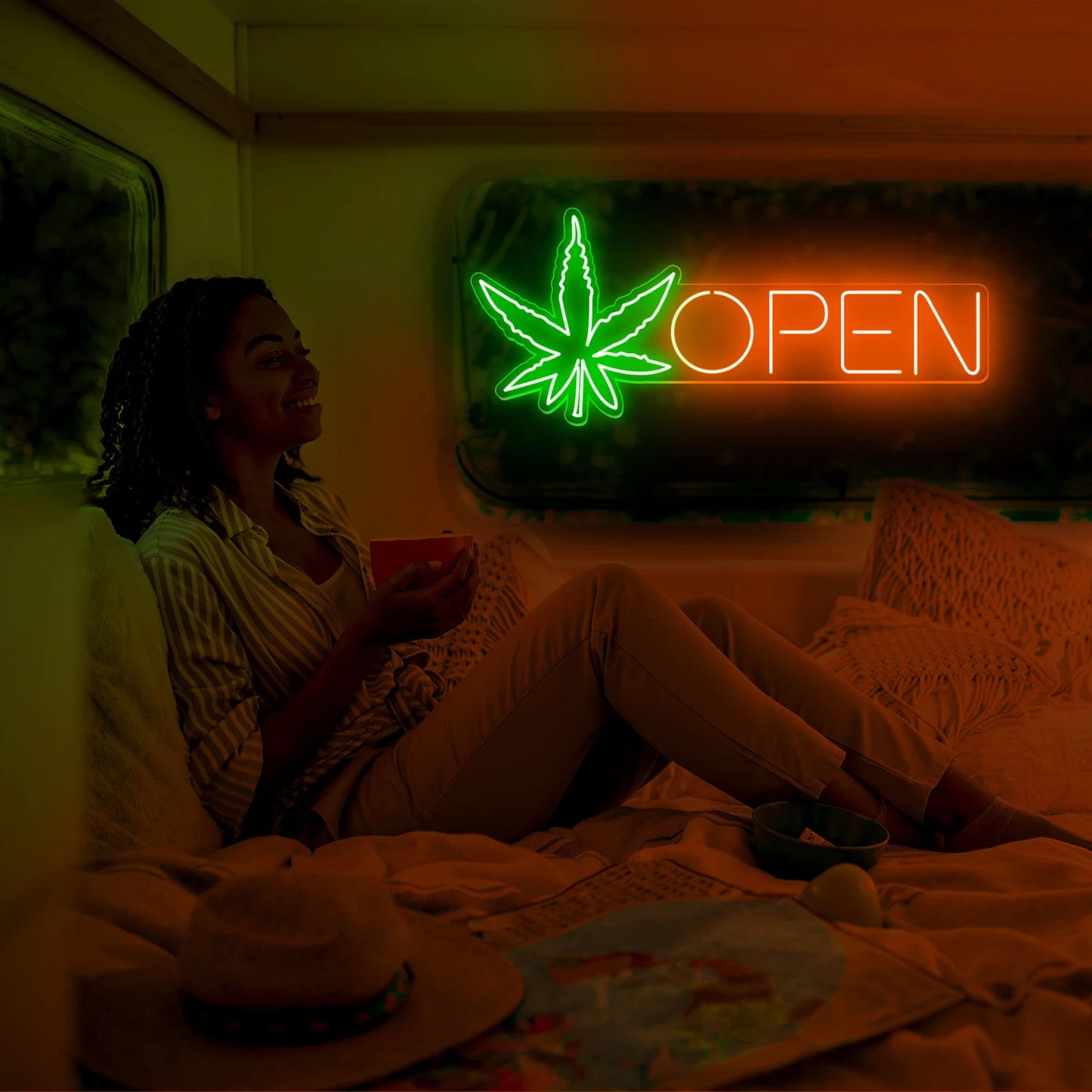 Weed Open Neon Sign