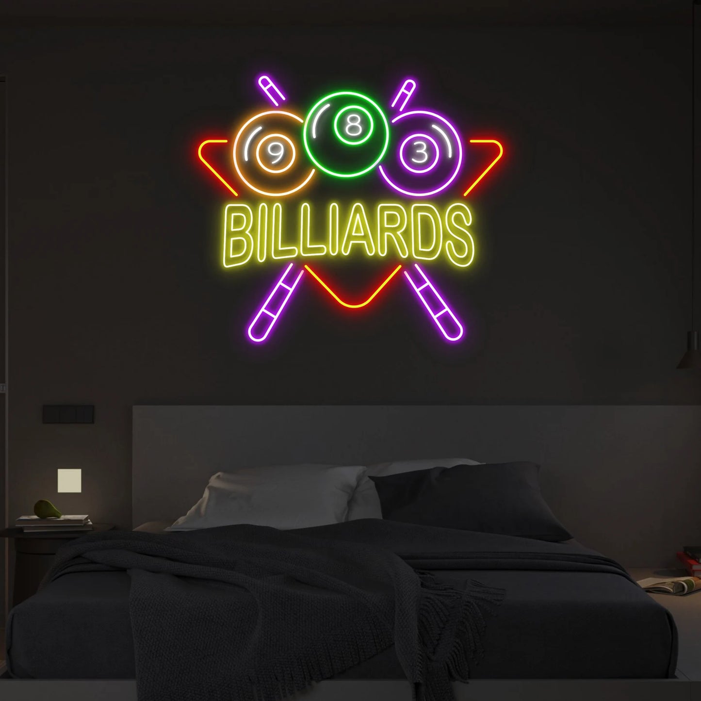 Billiard Neon Sign: Eye-Catching Addition to Your Game Room