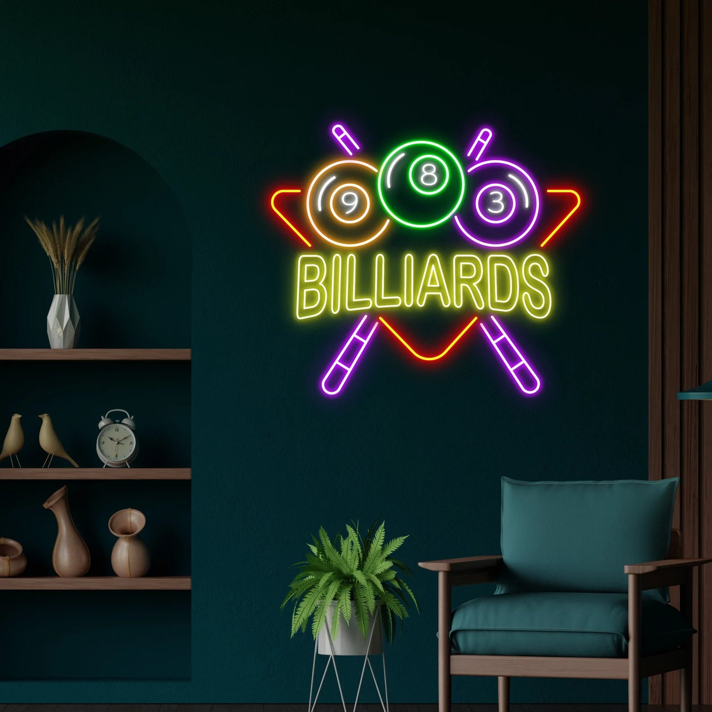 Billiard Neon Sign: Eye-Catching Addition to Your Game Room