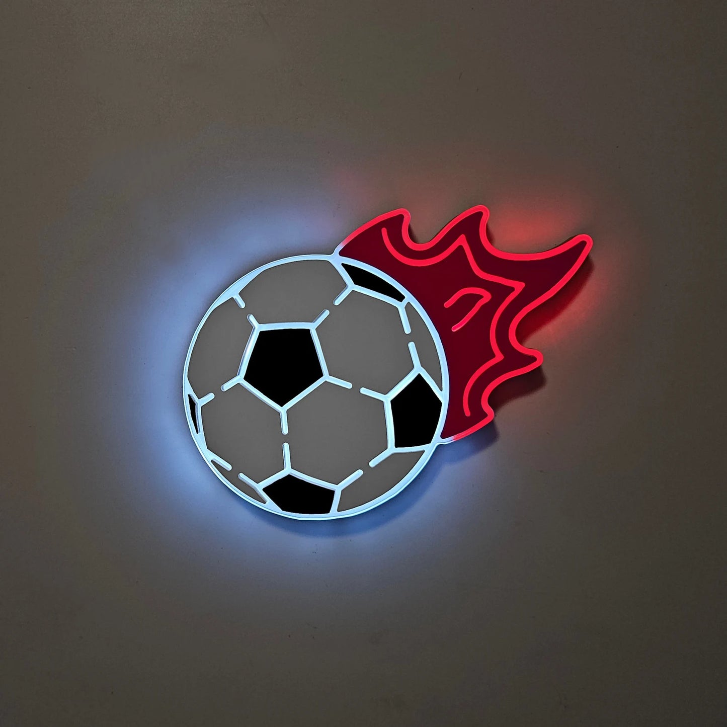Football and Burn Neon Sign