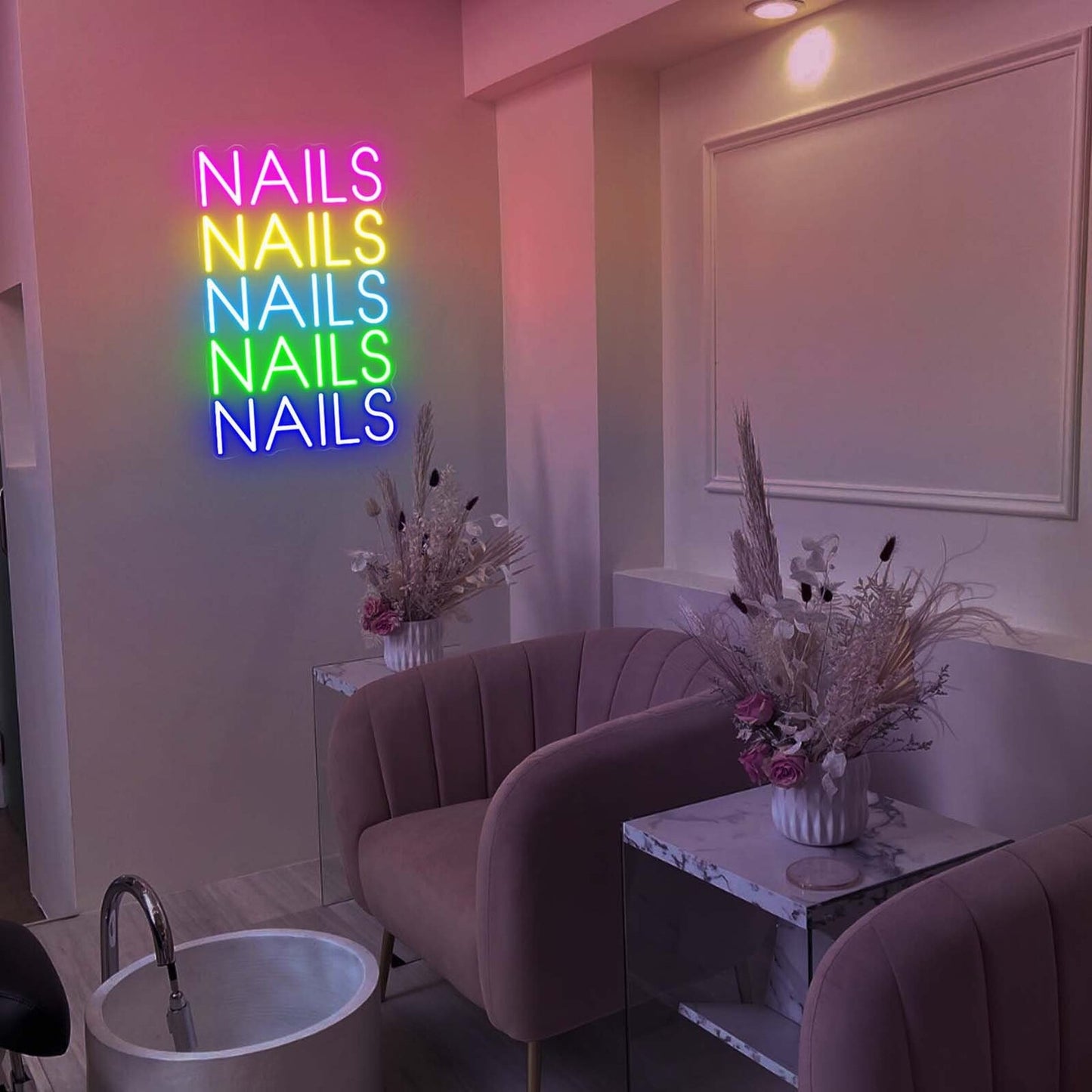 Neon Sign Nails Beauty Salon Led Light
