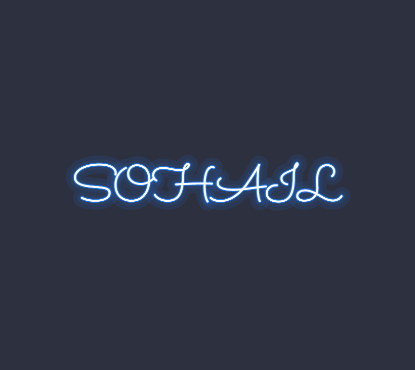 Custom Neon Design: SOHAIL