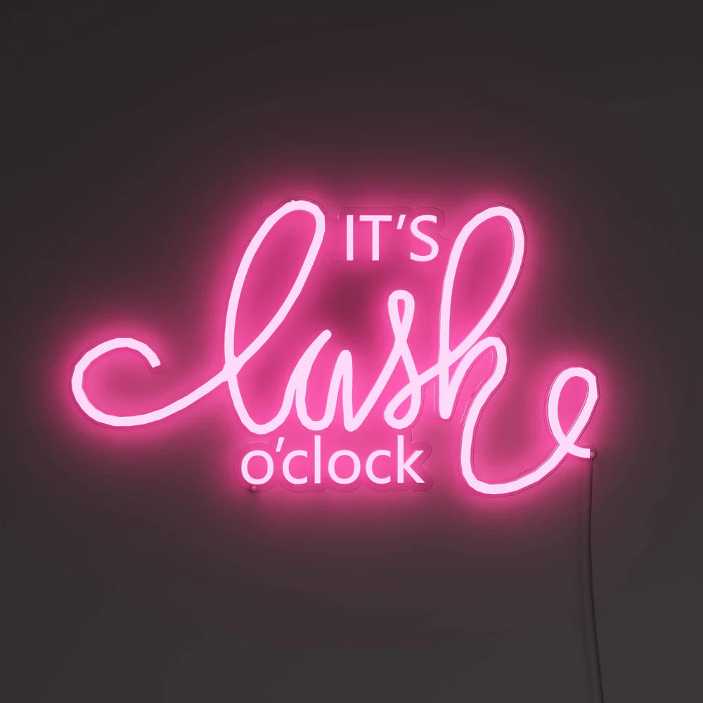 "Its Lashes Oclock" Neon Sign