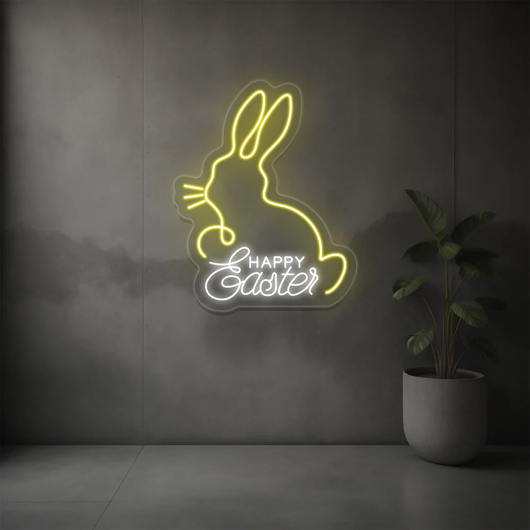 "Easter Bunny Rabbit Animal" Neon Sign