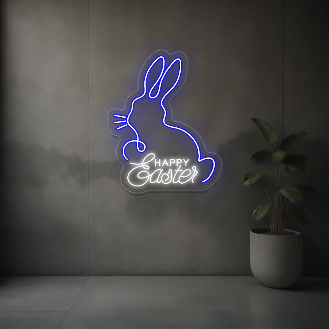 "Easter Bunny Rabbit Animal" Neon Sign