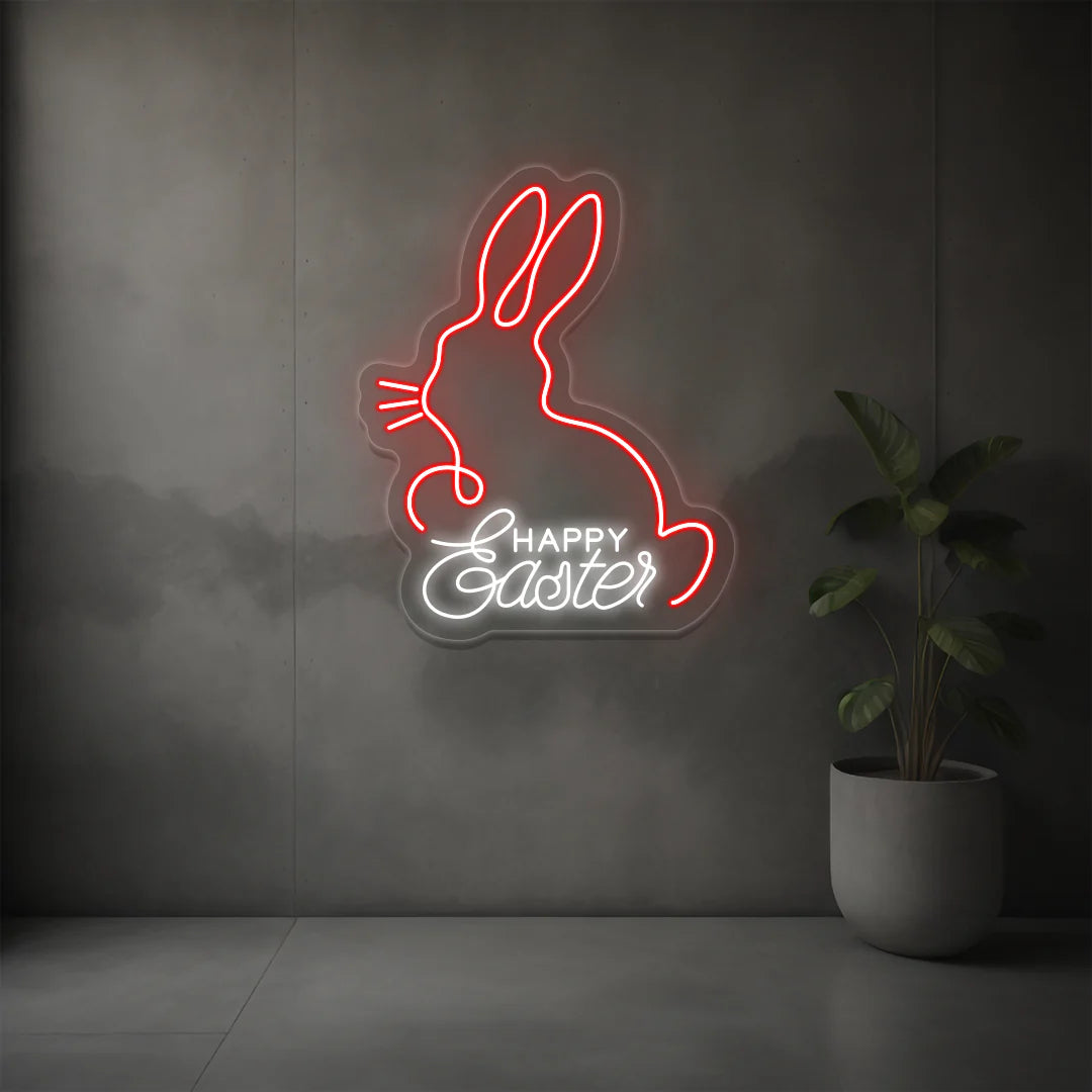 "Easter Bunny Rabbit Animal" Neon Sign