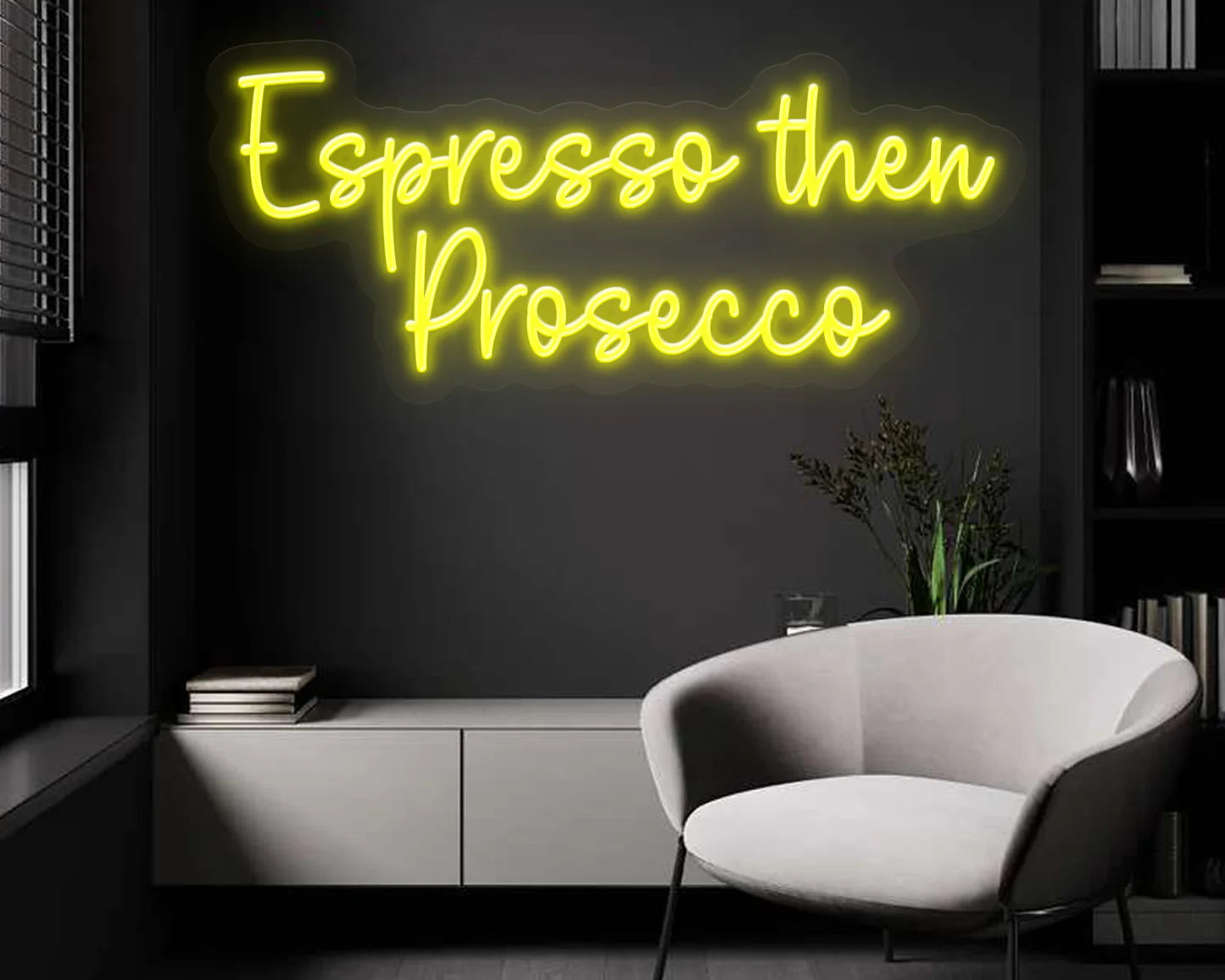 Espresso then Prosecco Neon Sign