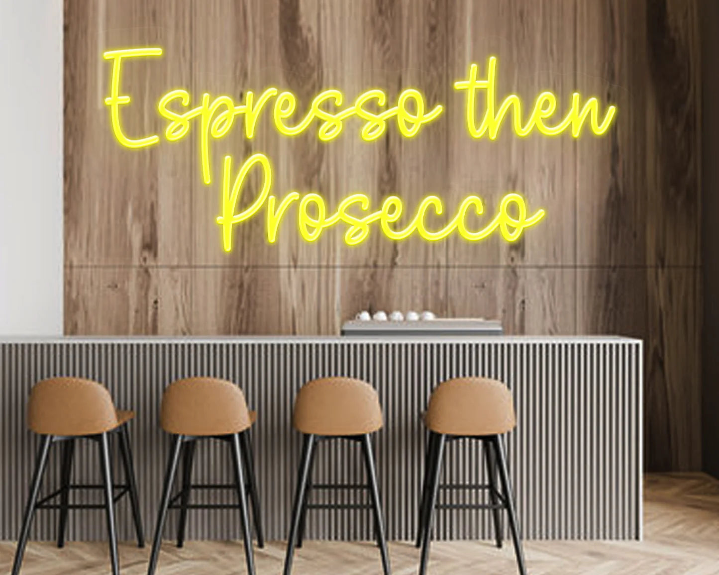 Espresso then Prosecco Neon Sign