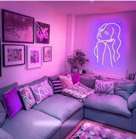 Purple Woman Neon Sign