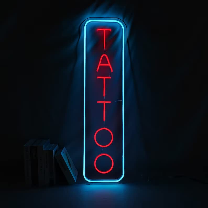 Vertical Tattoo Neon Sign Led Light