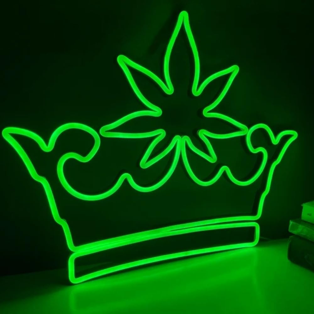 Weed Crown Neon Sign