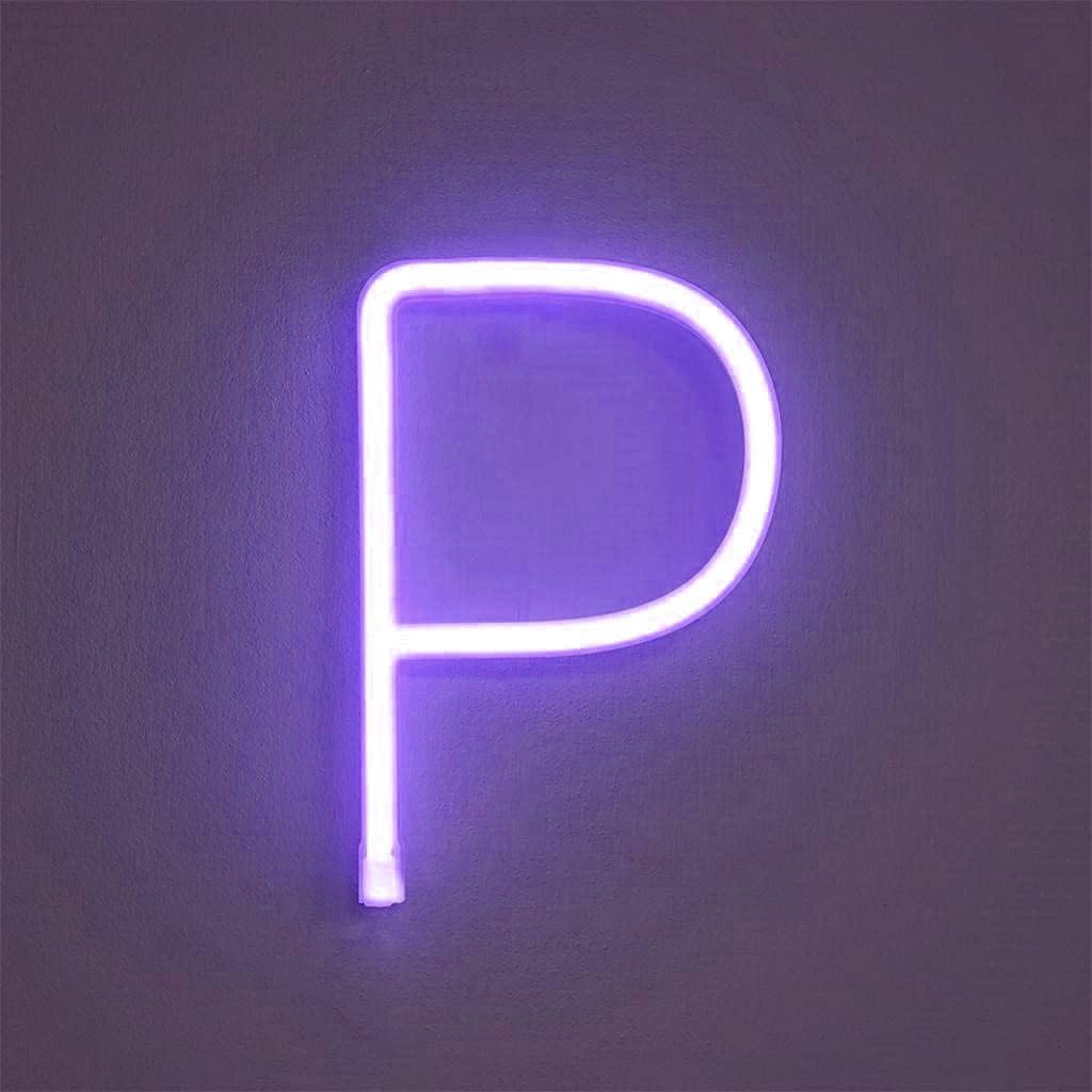 Letter "P" Neon Sign