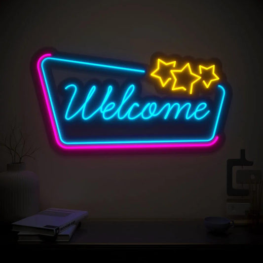 Welcome LED Neon Sign Light