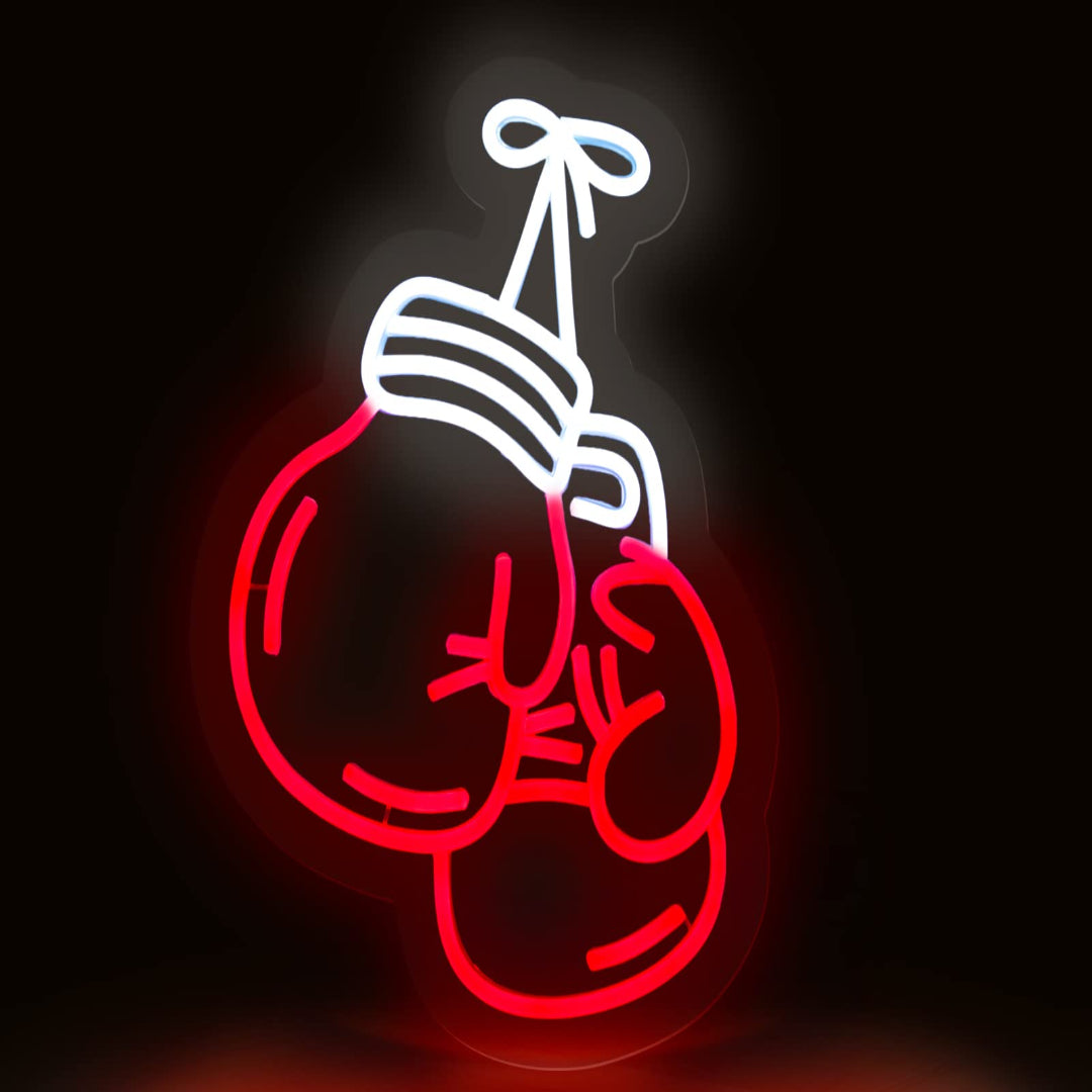 Heartbeat Boxing Gloves Neon Sign Sport Led Light