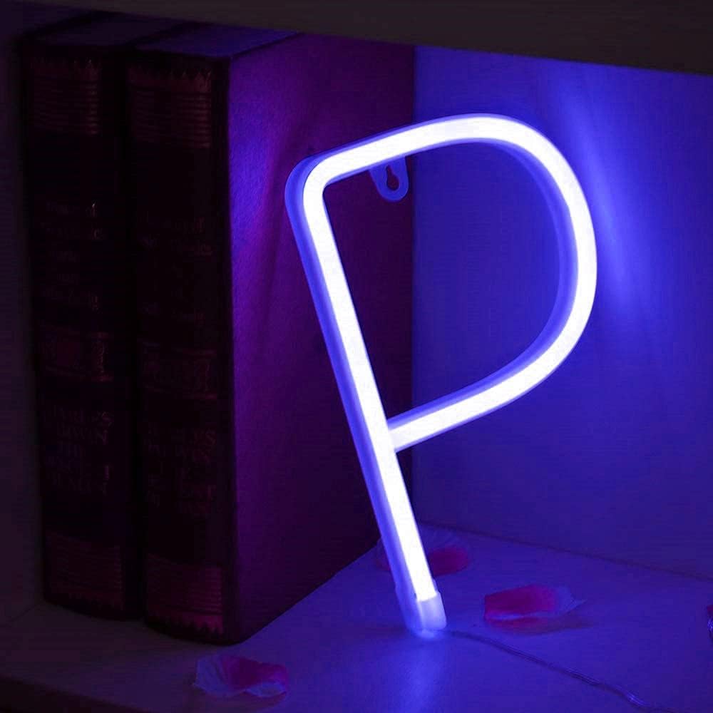 Letter "P" Neon Sign