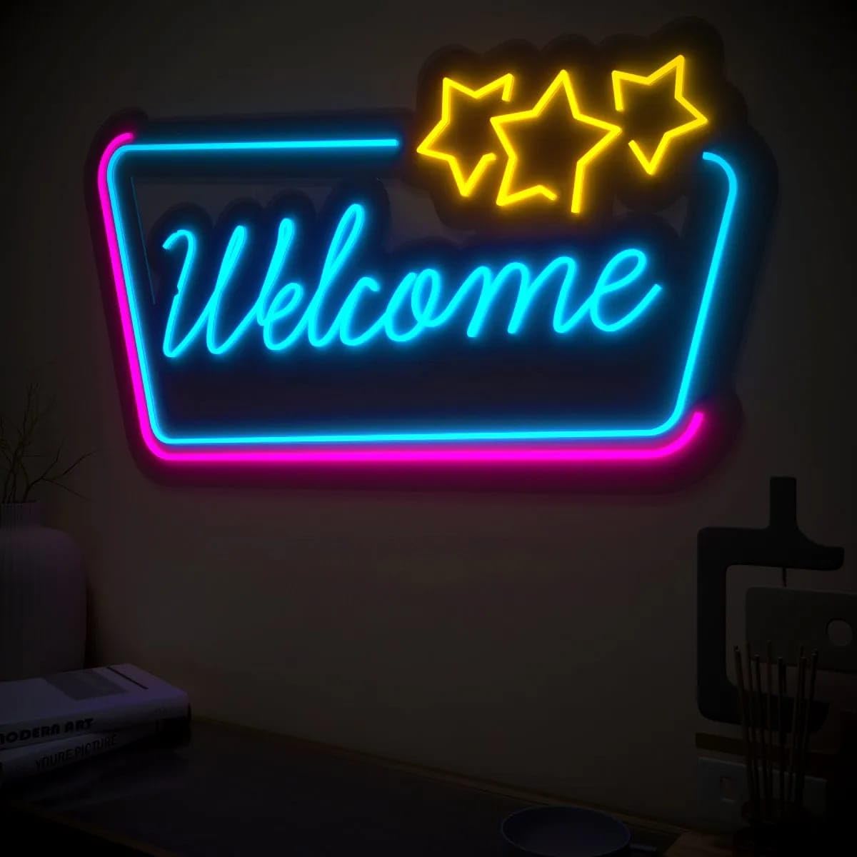 Welcome LED Neon Sign Light