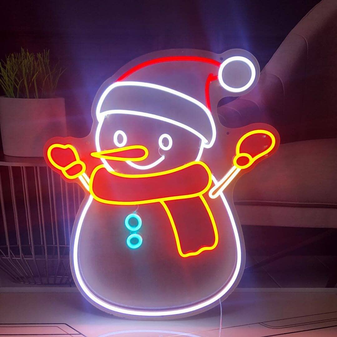 "Snowman" Neon Sign