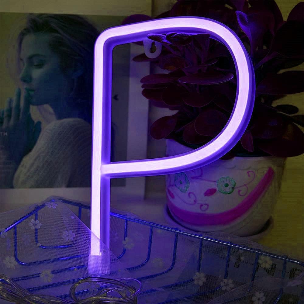 Letter "P" Neon Sign