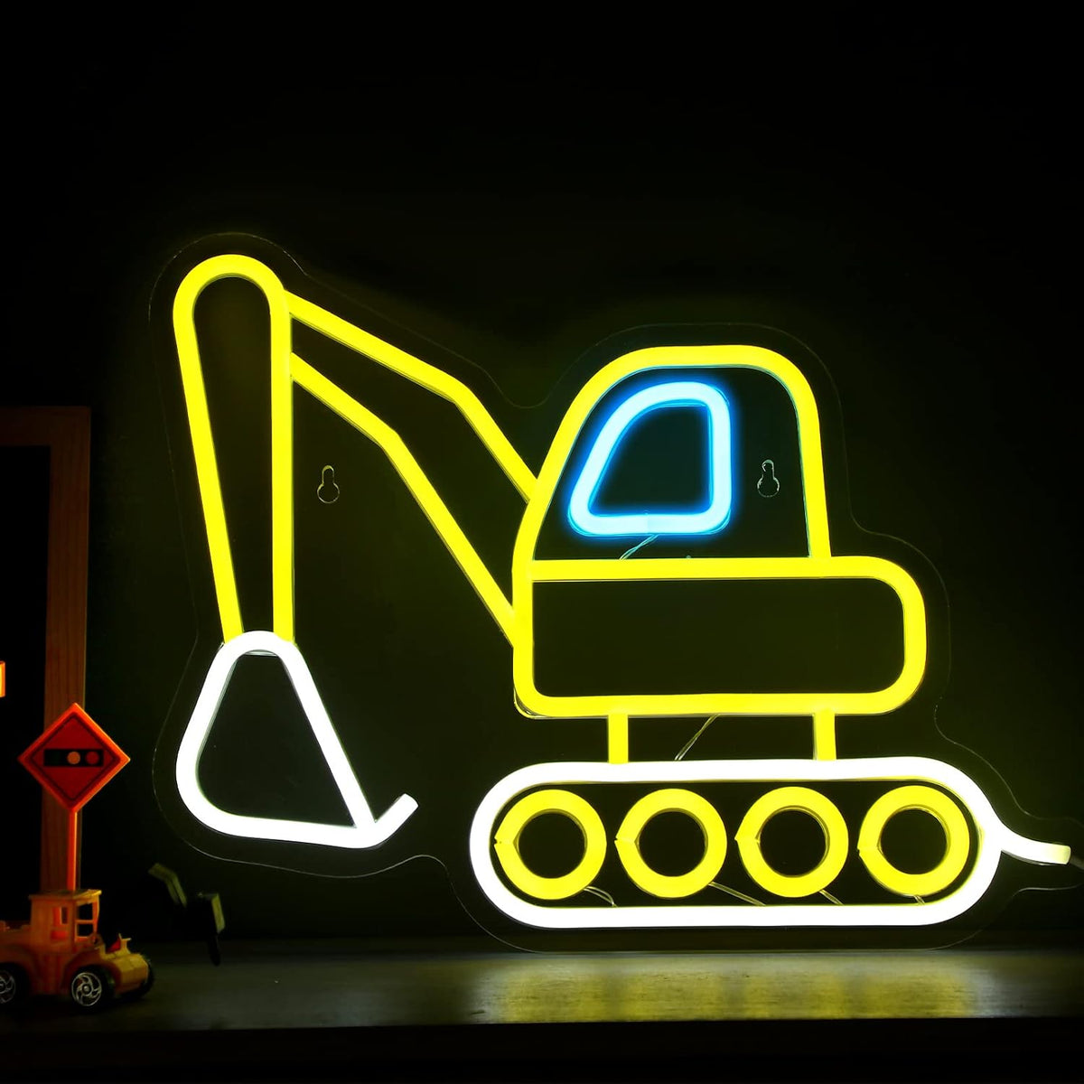 Construction Vehicle Neon Light