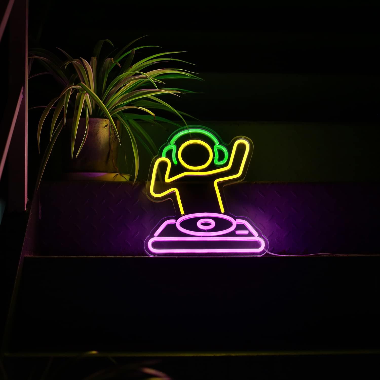 "Dj Playing" Neon Sign