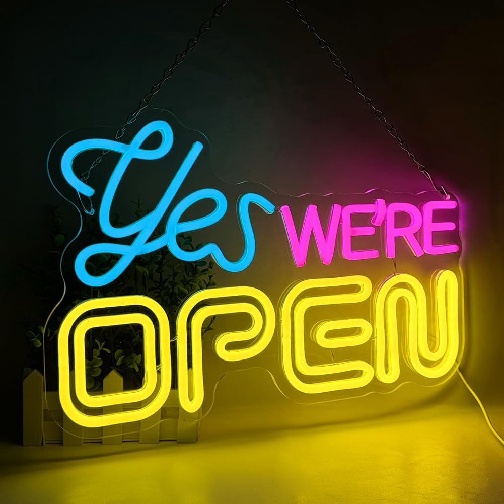 Yes We Are Open Neon Sign