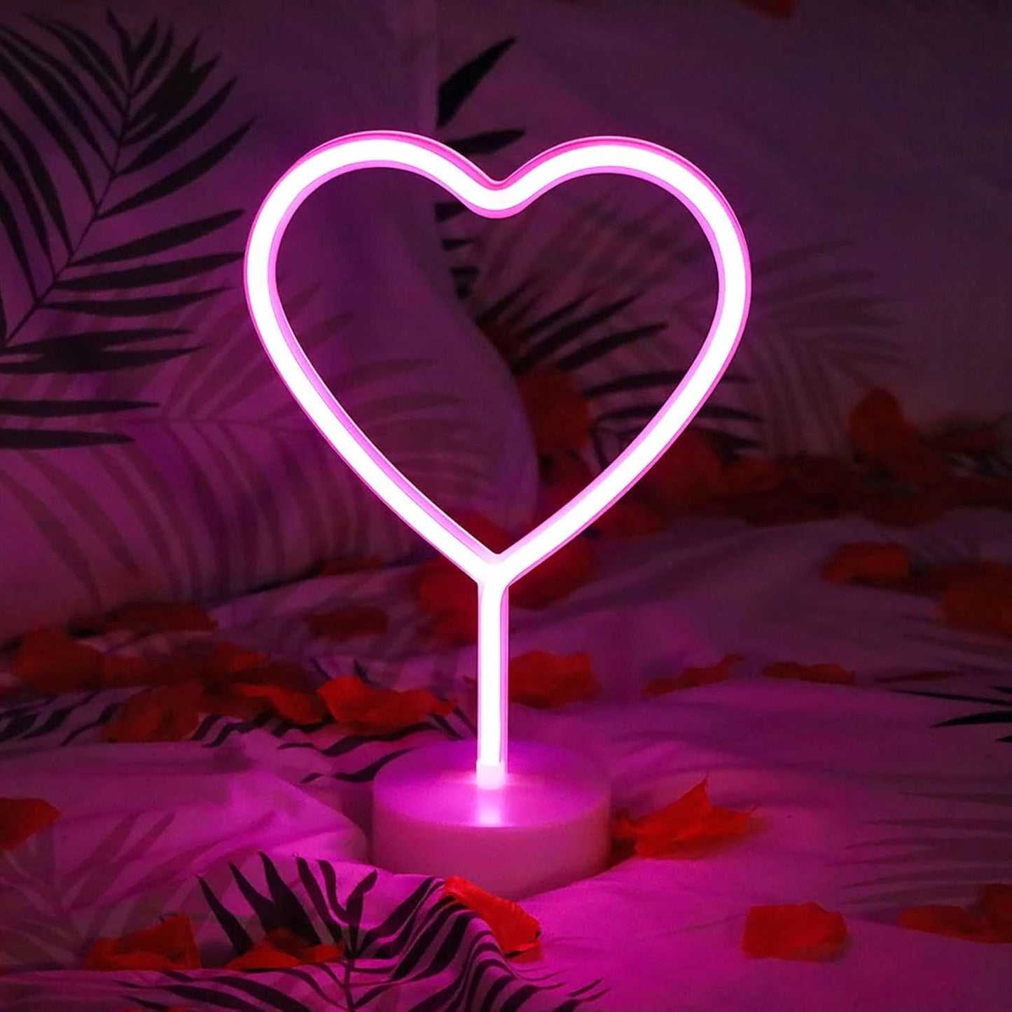 Pink Heart USB Powered Neon Light