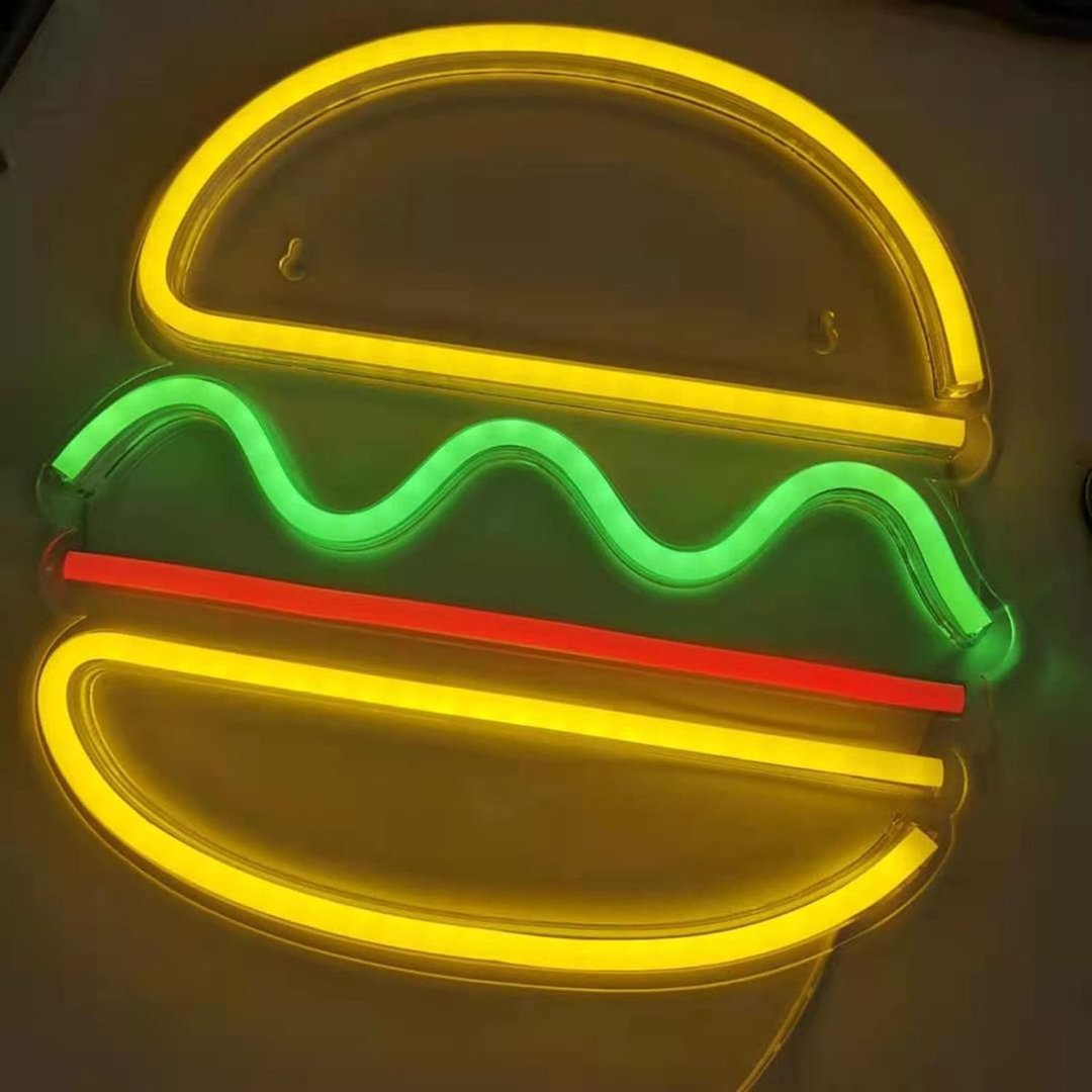 Burger Neon Sign Restaurant Led Light