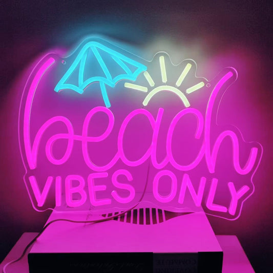 Beach Vibes Only Neon Sign