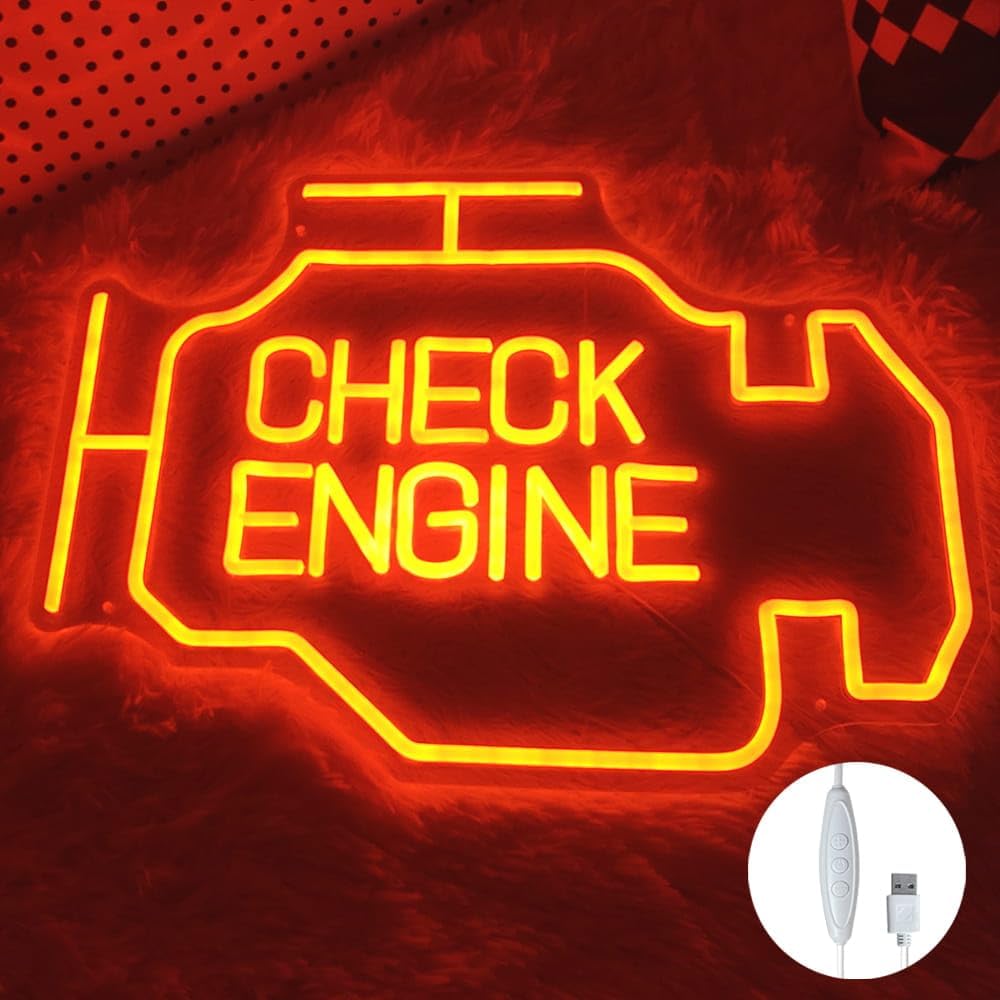 Check Engine Light Neon Sign